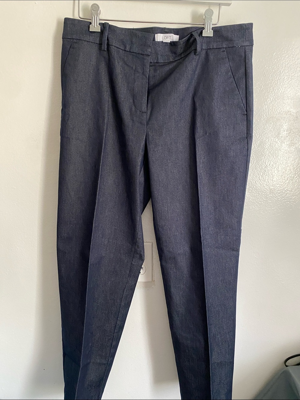 LOFT Navy Tapered Dress Pants